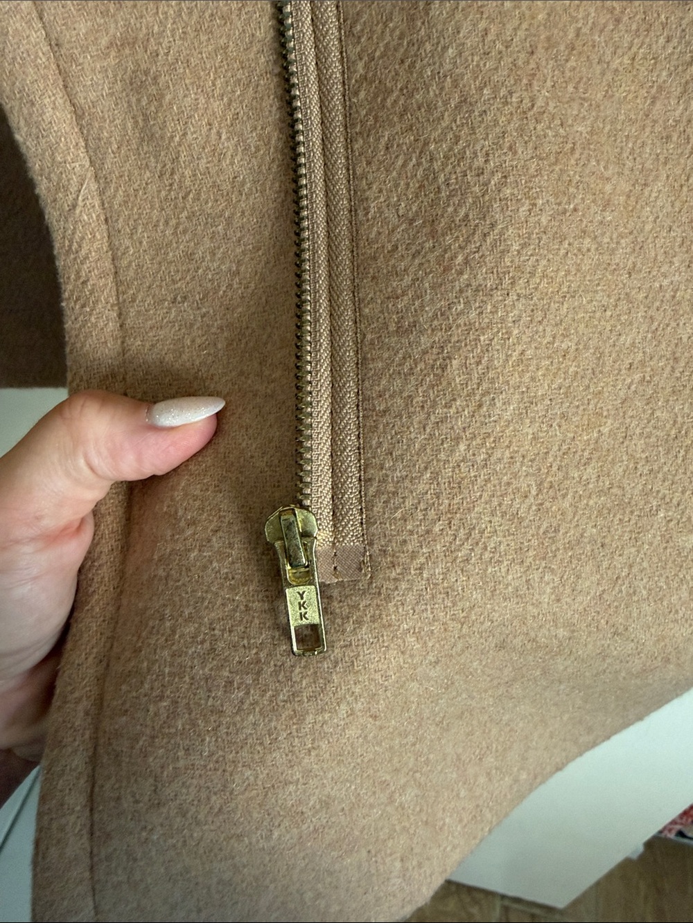 J. Crew Camel Wool-Blend coat - Picture 8 of 9